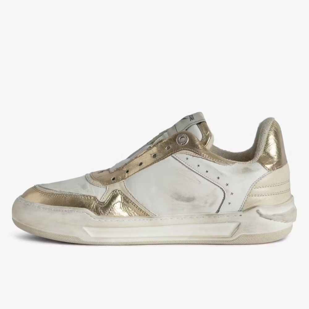 Golden Goose Women's Gold and White Sneakers - Picture 3 of 11